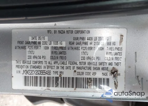 2016 Mazda Cx-5 Touring from USA, damaged, VIN JM3KE2CY2G0665488